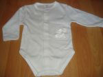  - Bavlnn bl celopropnac body s vivkou AUTEX BABY od  firkon-kocarky.cz